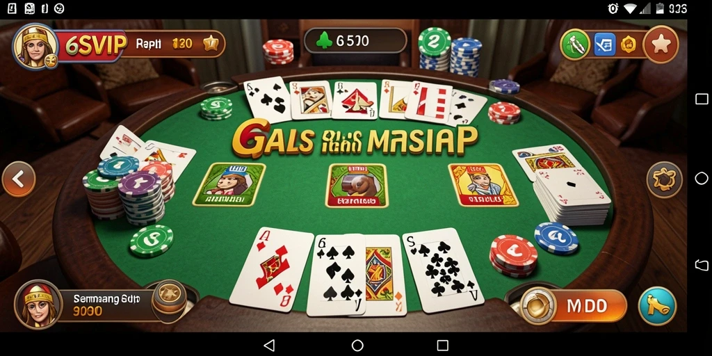 Tampilan gameplay Gaple di 6SVIP yang seru dan menegangkan.