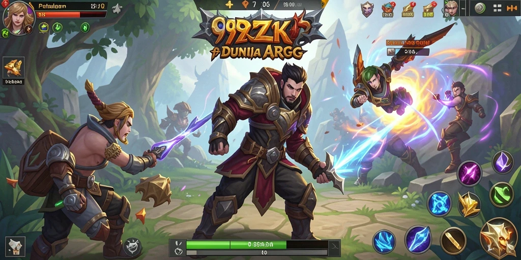 Gameplay mendebarkan dalam 99ZK dengan petualangan ARPG yang seru.