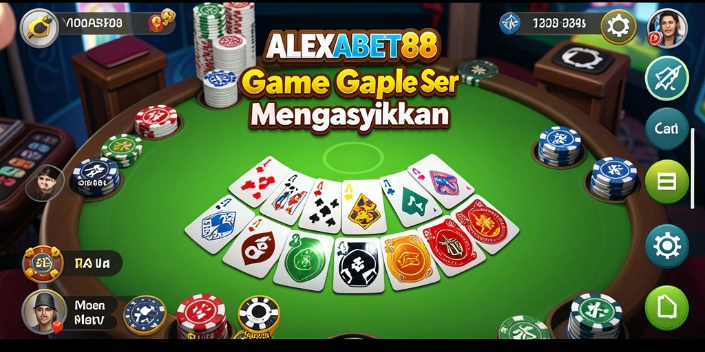 Tampilan gameplay Gaple ALEXABET88 yang seru dan interaktif.