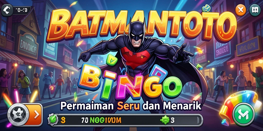 Tampilan gameplay seru dalam BATMANTOTO dengan desain Bingo yang menarik.