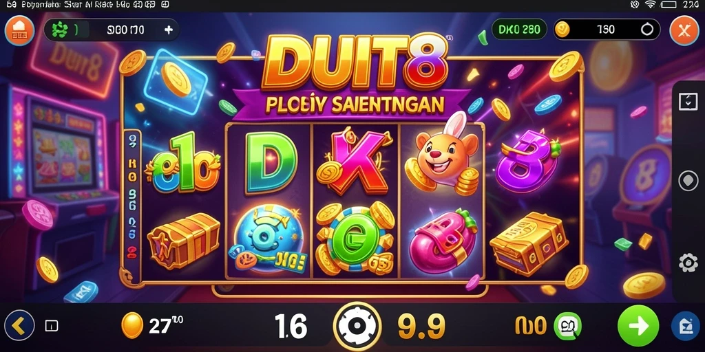 Tampilan permainan Slot DUIT8 yang menarik dan dinamis.