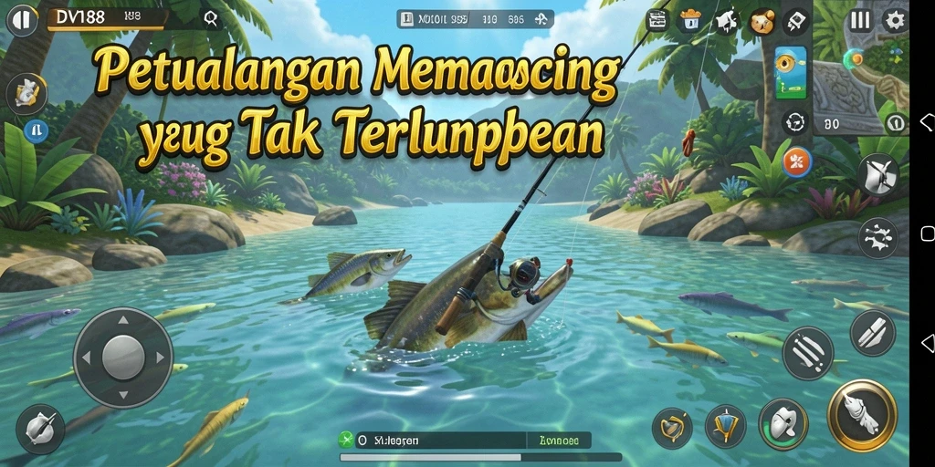 Tampilan menarik gameplay DV188 dengan suasana memancing yang menakjubkan.