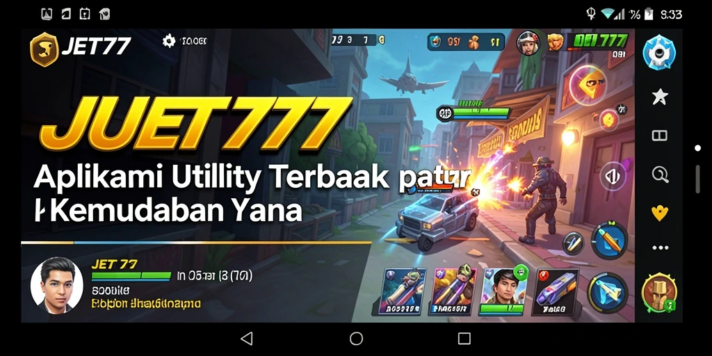 Tampilan antarmuka JET77 yang sederhana dan fungsional.
