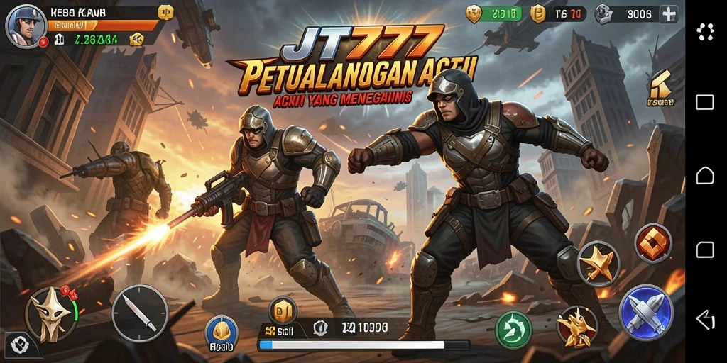 Gameplay mendebarkan dengan aksi nonstop di JT777.