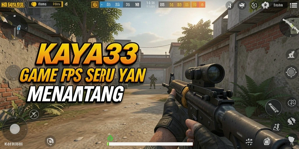 Screenshot menampilkan pertempuran epik dalam game FPS KAYA33.