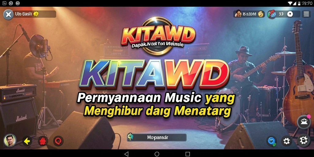 Tampilan gameplay musik yang seru dan interaktif di KITAWD.