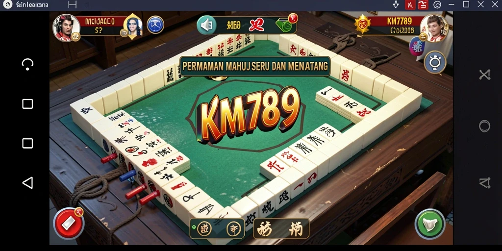 Screenshot gameplay KM789 menampilkan aksi seru permainan Mahjong.