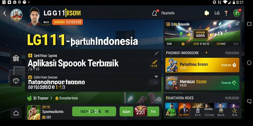 Tampilan antarmuka LG111 yang menarik dan mudah digunakan untuk taruhan olahraga.