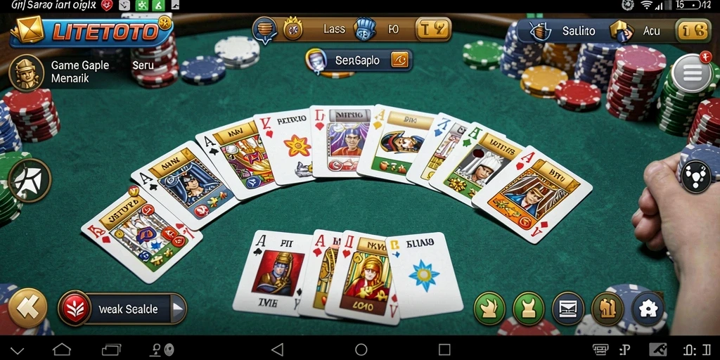 Gameplay LITETOTO yang seru dan menegangkan dengan teman-teman.
