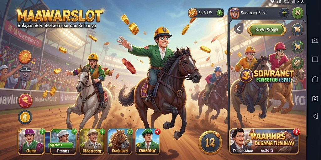 Screenshot gameplay MAWARSLOT menampilkan balapan yang mendebarkan dan grafik yang menakjubkan.