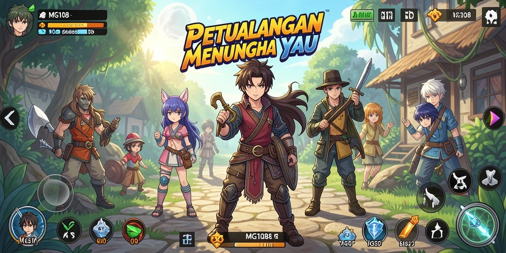 Gameplay seru dalam MG108 dengan karakter Anime yang menawan.