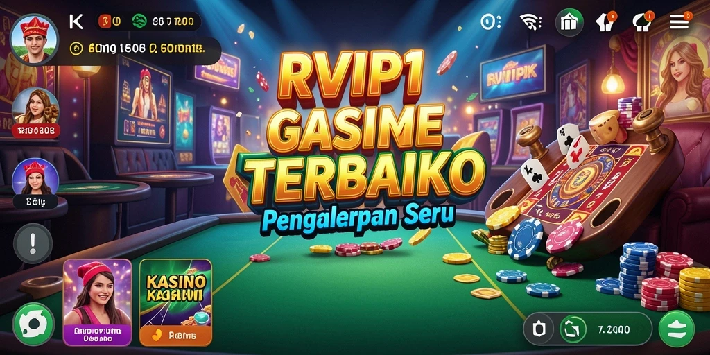 Tampilan menarik dari gameplay kasino RVIP1 yang seru.