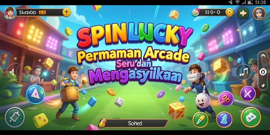 Screenshot SPINLUCKY menunjukkan gameplay seru dan interaksi pemain yang menyenangkan.
