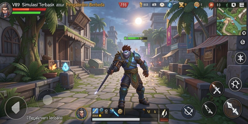 Tampilan gameplay V89 dengan grafis simulasinya yang mengesankan.