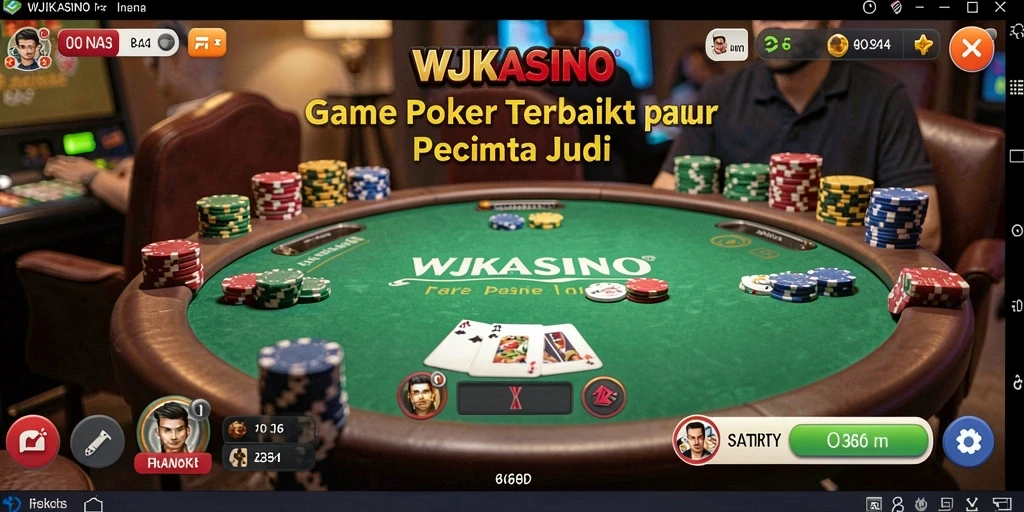 Tampilan gameplay seru di WJKASINO dengan aksi Poker yang mendebarkan.